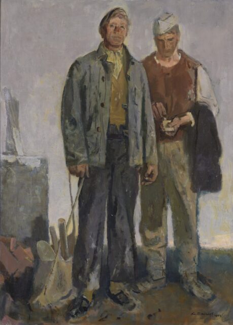 Alexander POPLILOV (1916–2001), The Work Is Completed, 1964, оil on canvas, 185,5 х 135,5 сm, Inv. № IV 473