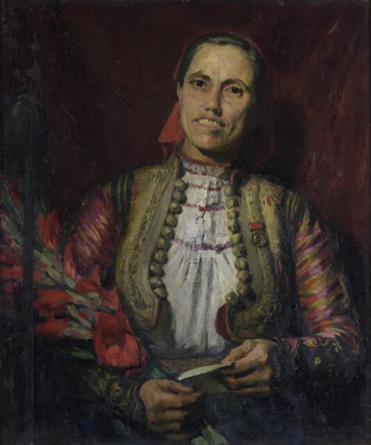 Boyan PETROV (1902–1971), The Awardee, 1954, оil on canvas, 89,5 х 75 сm, Inv. № IV 59